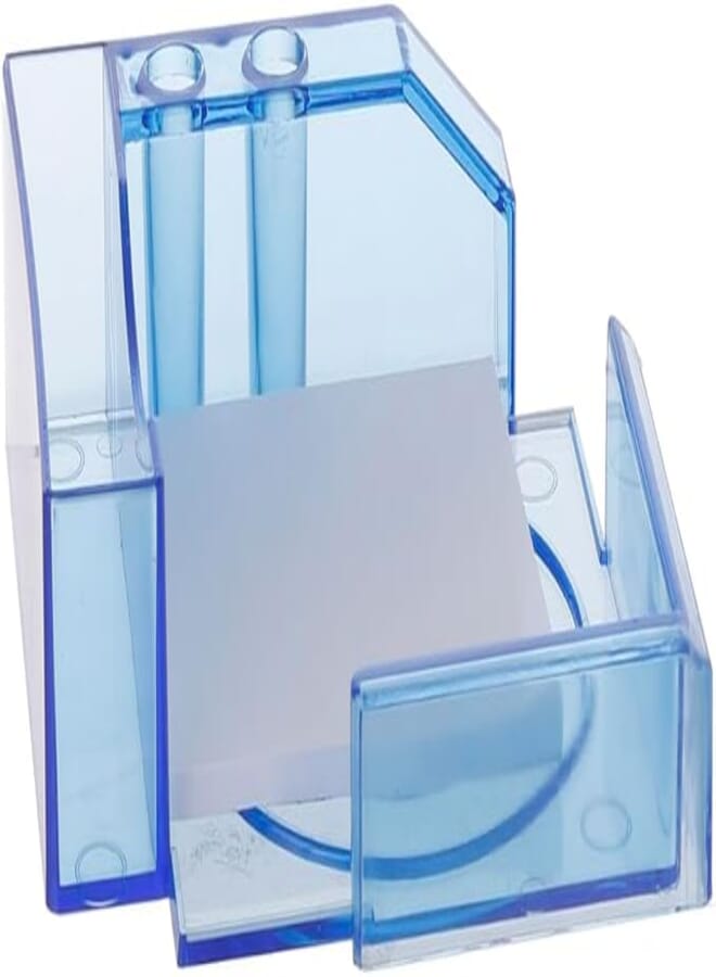 3A DG-3012 Acrylic Pen And Paper Holder 12X12X4 Cm - Blue